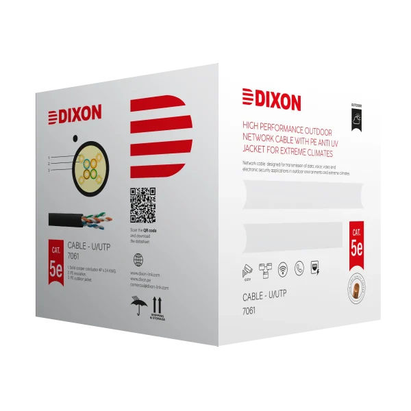 Cable U/UTP Cat  5e 4Px24 AWG – 305m – 7061 – Uso Exterior