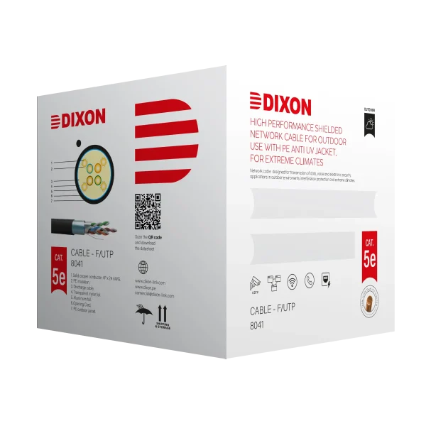 Cable F/UTP Cat  5e 4Px24 AWG – 305m – 8041 – Para Uso Exterior