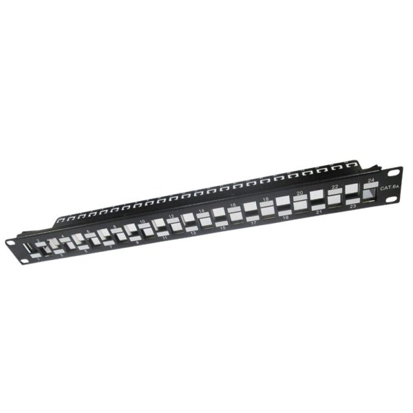 Placa Patch Panel de 24 puertos Cat 6A