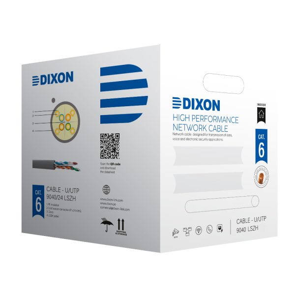 Cable U/UTP Cat  6 4Px23 AWG LSZH – 305m – Serie 9040 LSZH
